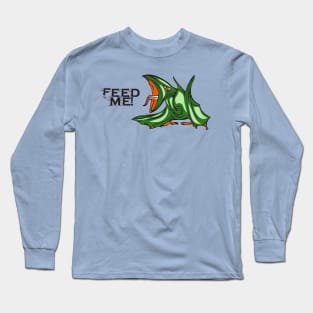 Hungry Green Flying Dinosaur Long Sleeve T-Shirt